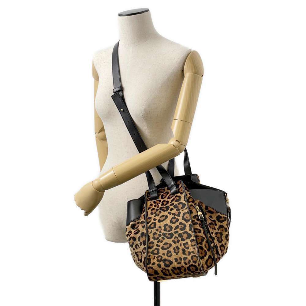 Loewe Hammock Leopard Handbag Black Shoulder Bag - Picture 4 of 11
